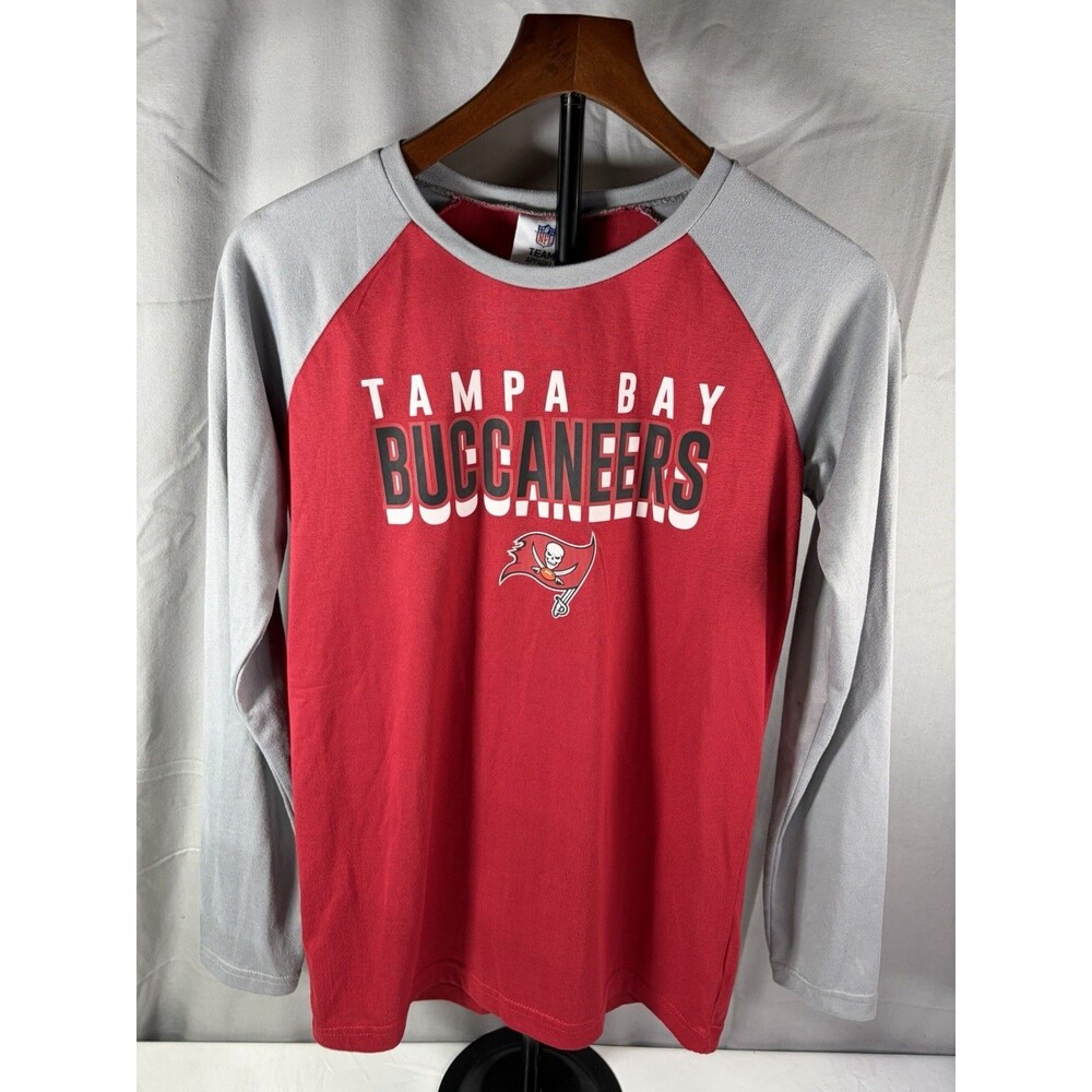Official NFL Tampa Bay Buccaneers long sleeve tee Red Gray Accents Youth Size XL